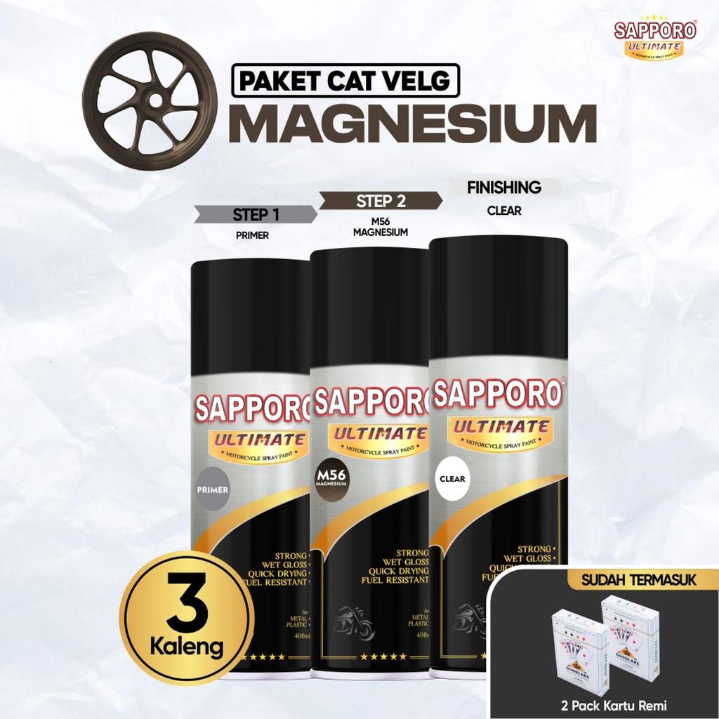 Paket Cat Velg M56 Magnesium Ultimate + FREE Kartu Remi