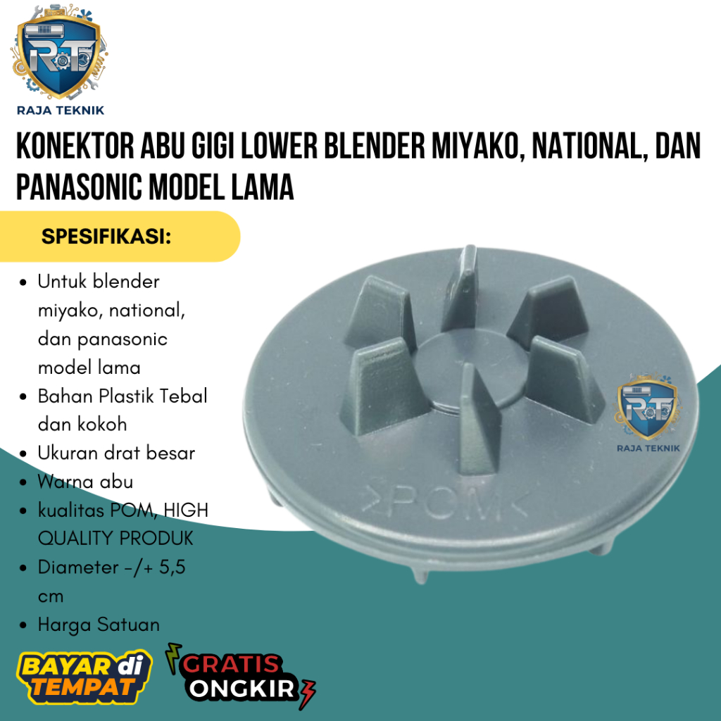Konektor Abu Gigi Lower Blender Miyako, National, Dan Panasonic Model Lama