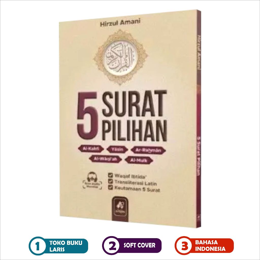 5 Surat Pilihan Al-Kahfi Yasin Ar-Rahman Al-Waqi'ah & Al-Mulk Transliterasi Latin - Pustaka Arafah