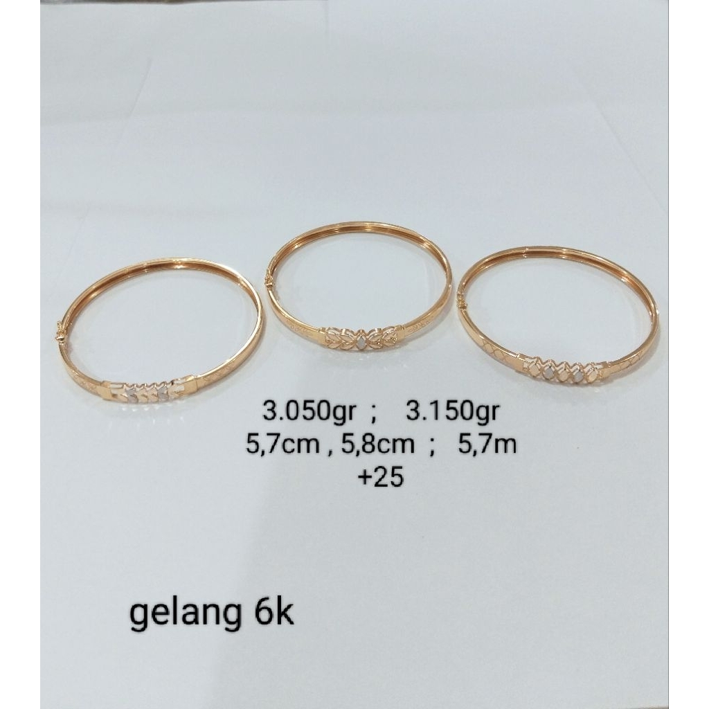 gelang emas 6 karat