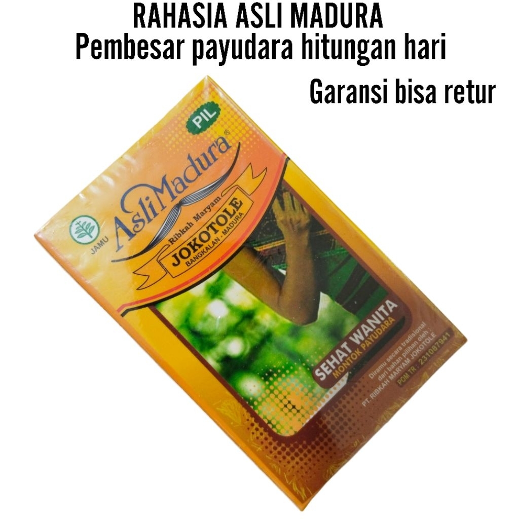 PIL Asli Madura Jokotole 100 pill- sehat wanita montok payudara