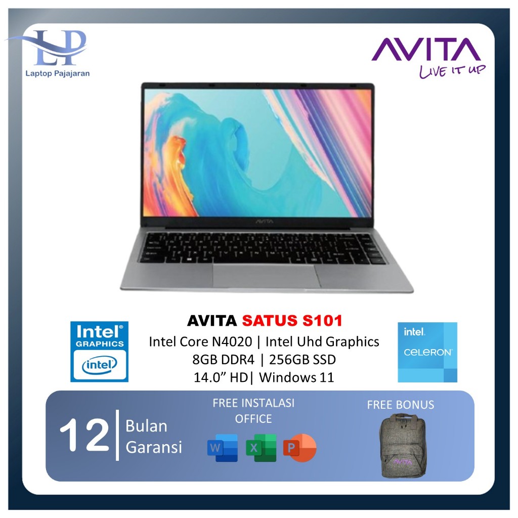 AVITA SATUS S101 N4020 8GB 256GB W11 14.0 SILVER