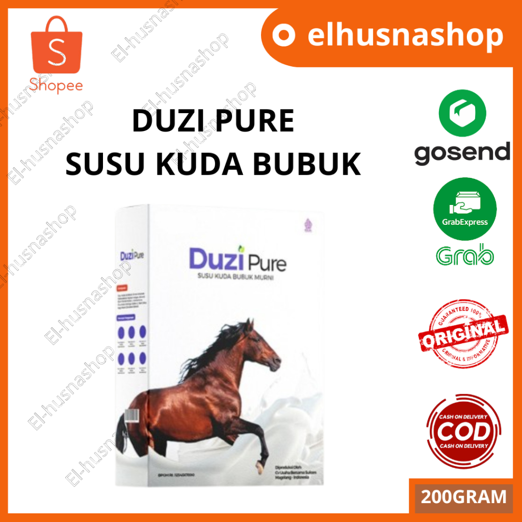 DUZI PURE Susu Kuda Bubuk Membantu Tulang Asam Urat Kolesterol Herbal 200gr BPOM Asli Original