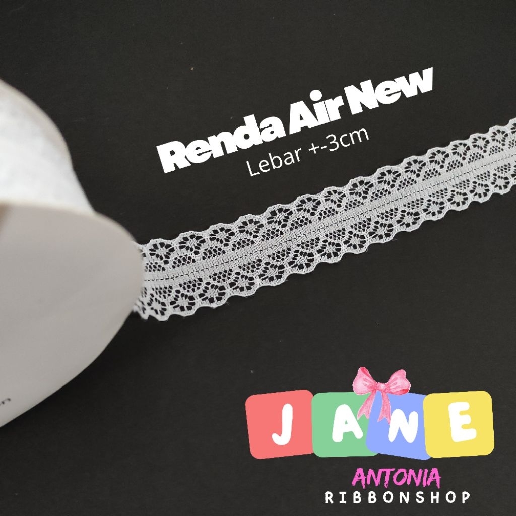 Renda Air Putih (per yard)