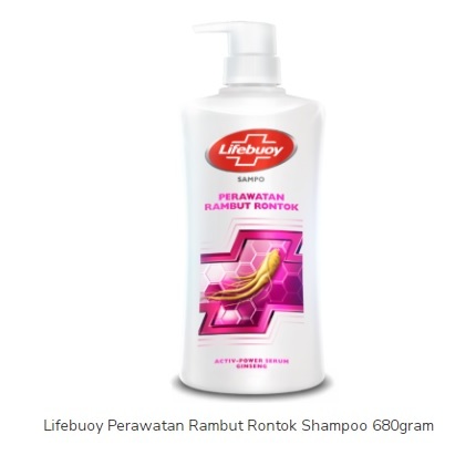 Shampoo Lifebuoy Pump 680ml Anti Rontok &  Anti Hairfall