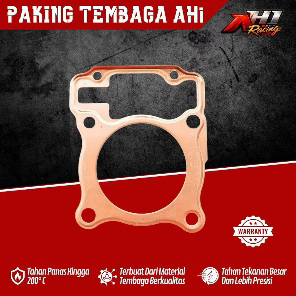 Paking kop head tembaga CRF diameter 68 66 70 72 AH1 R2 JAPAN PACKING TEMBAGA & BLOK ALMU GANJAL STR