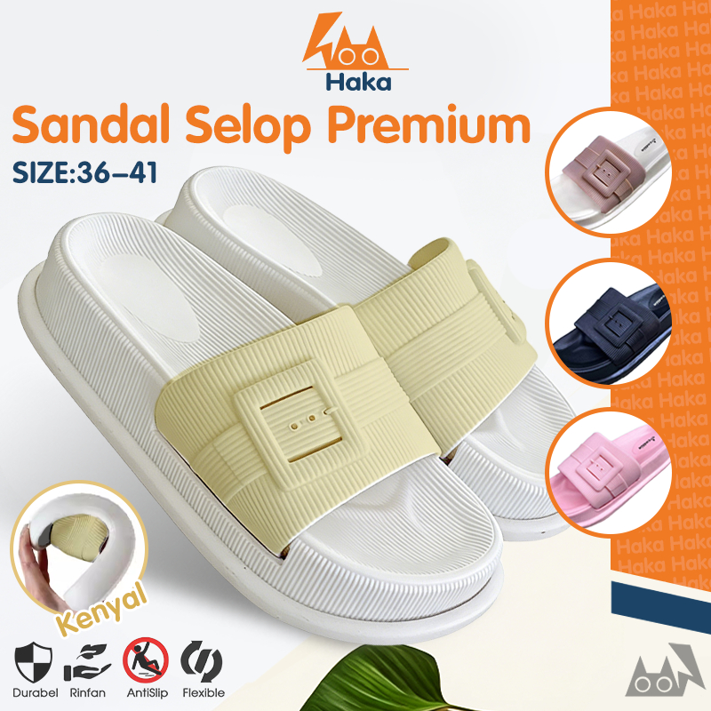 Sandal Selop Wanita Karet Sol Lembut Bahan EVA Sandal Selop Pria Sandal Karet Wanita Empuk