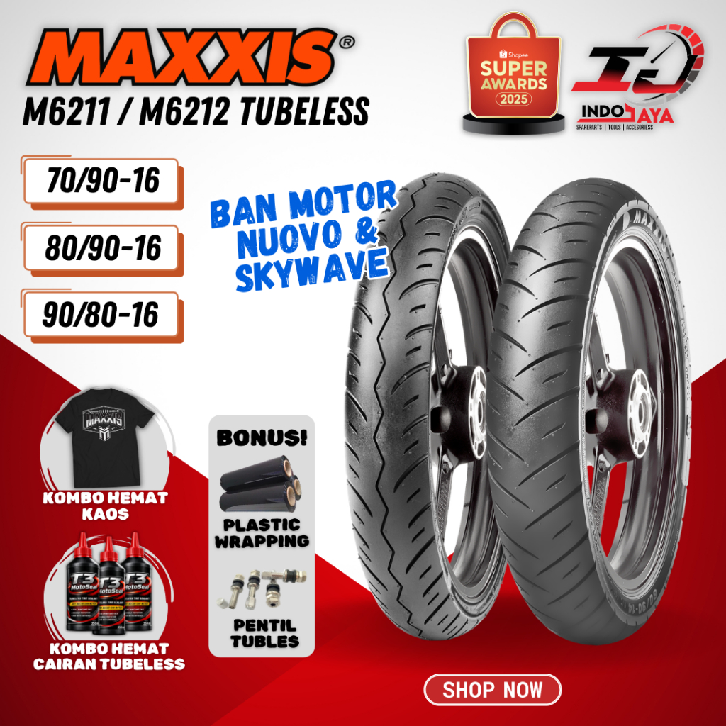 [BAYAR DI TEMPAT] BAN MAXXIS M6211 / M6212  ALL VARIAN ( 70/90-16 / 80/90-16 / 90/80-16) RING 16 TUB