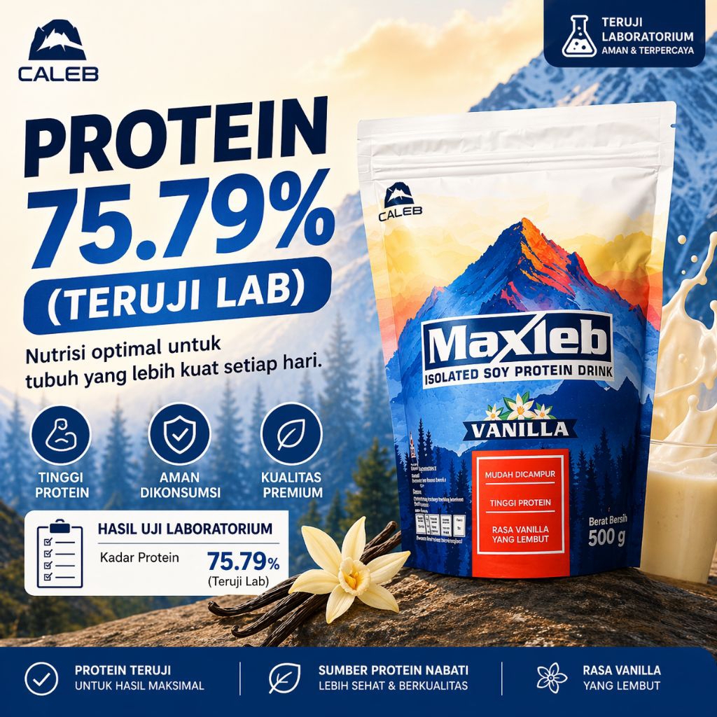 MAXLEB - TINGGI PROTEIN | Isolated Soy Protein Drink 500 gram