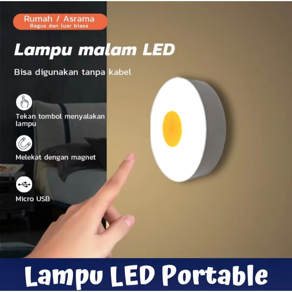 Lampu LED portable tempel