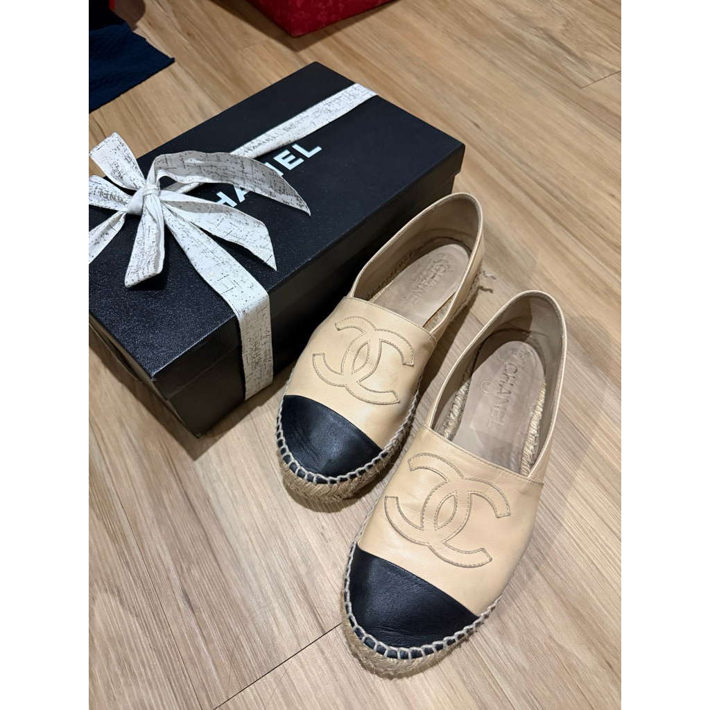 chanel espadrilles classic sz 37