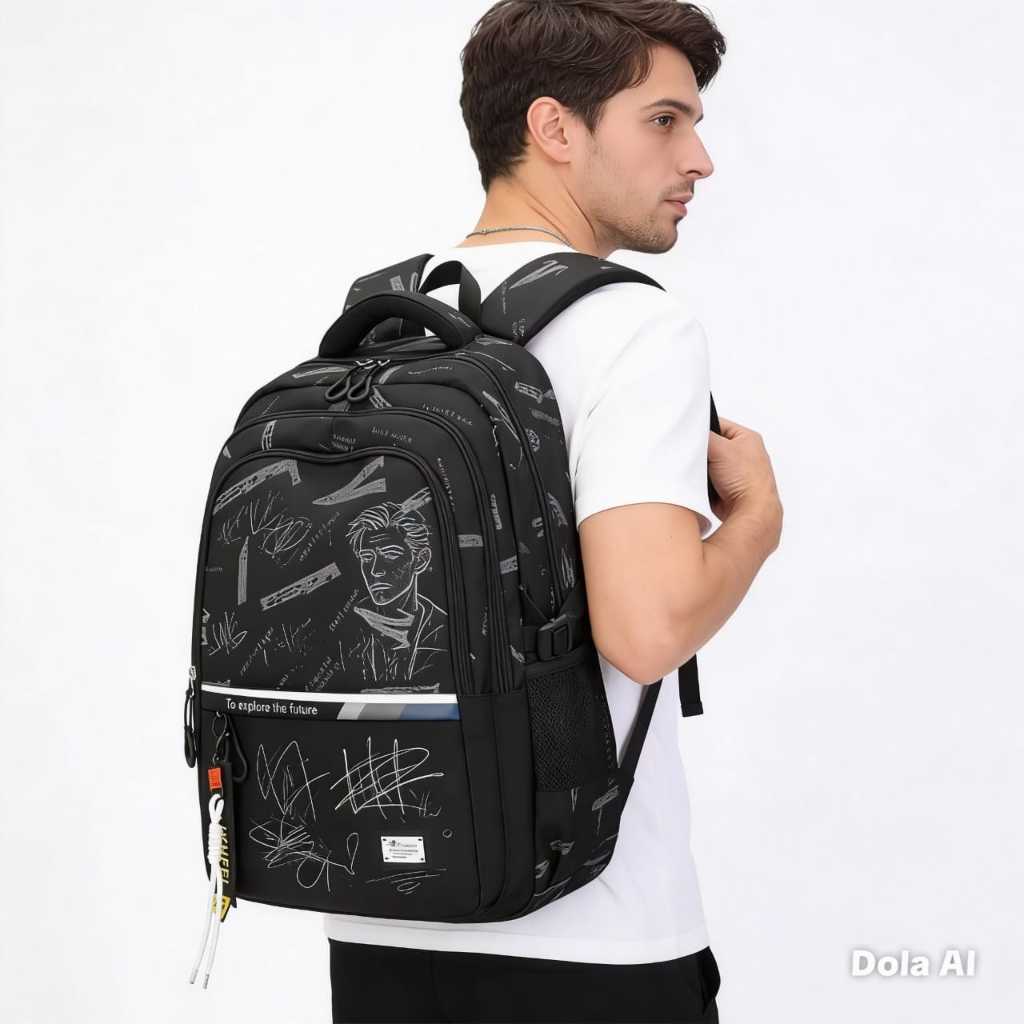 TAS ABSTRAK ORI TAS POLO ALTO TAS RANSEL ANAK SEKOLAH SD SMP SMA KEKINIAN / BACKPACK LAPTOP / TERBAR