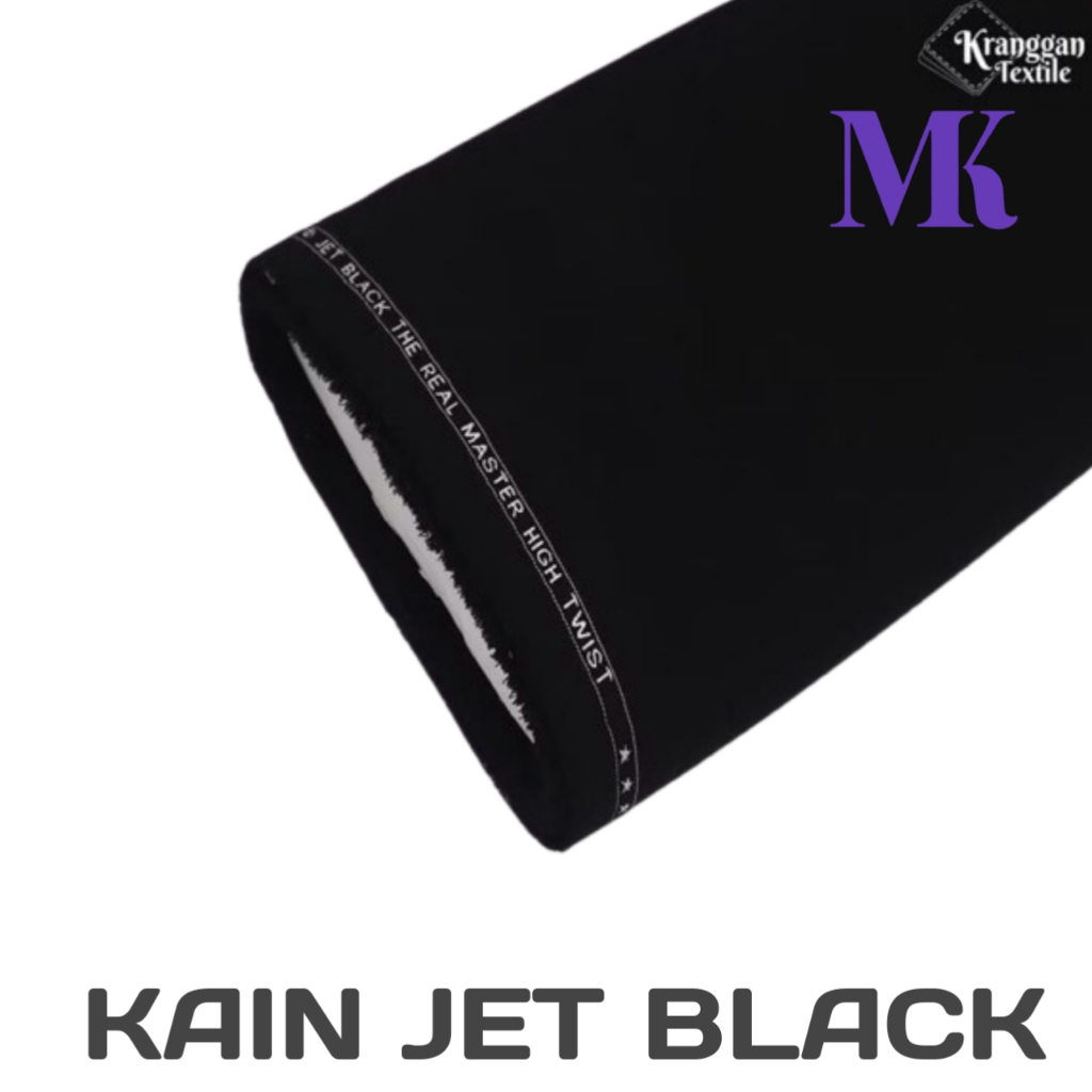 Kain Jet Black Polos Hitam Pekat Celana Kerja