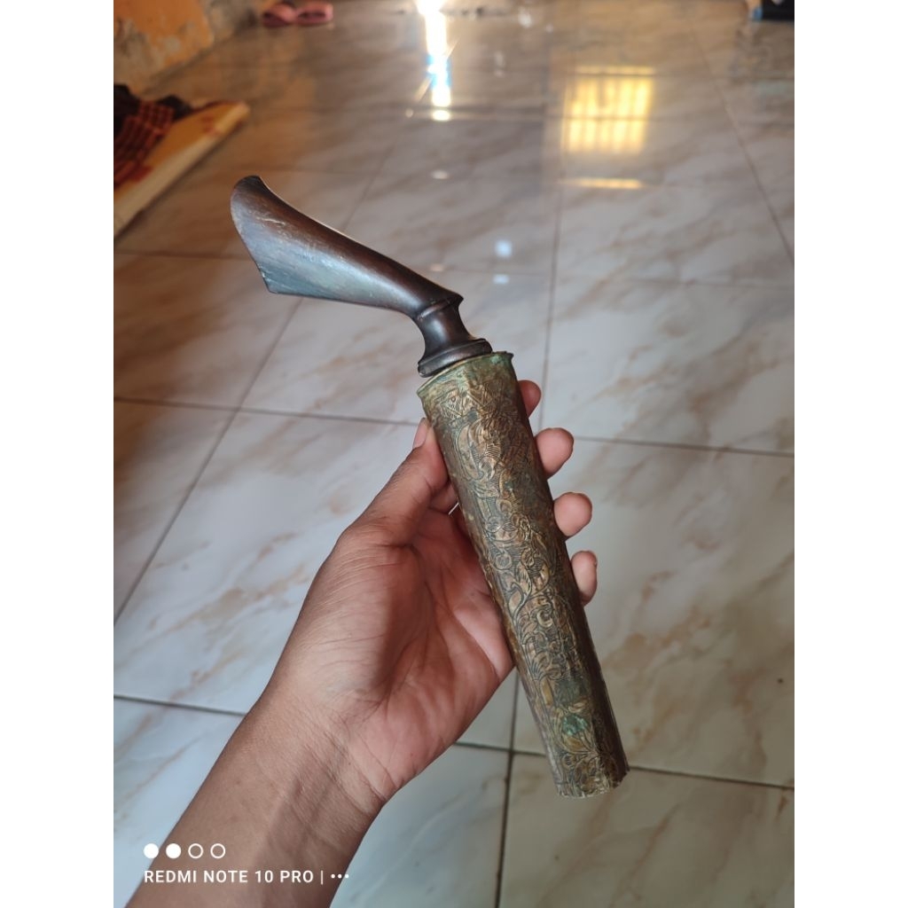 Pedang keris pisau bdik sepuh cirebon gagang tanduk