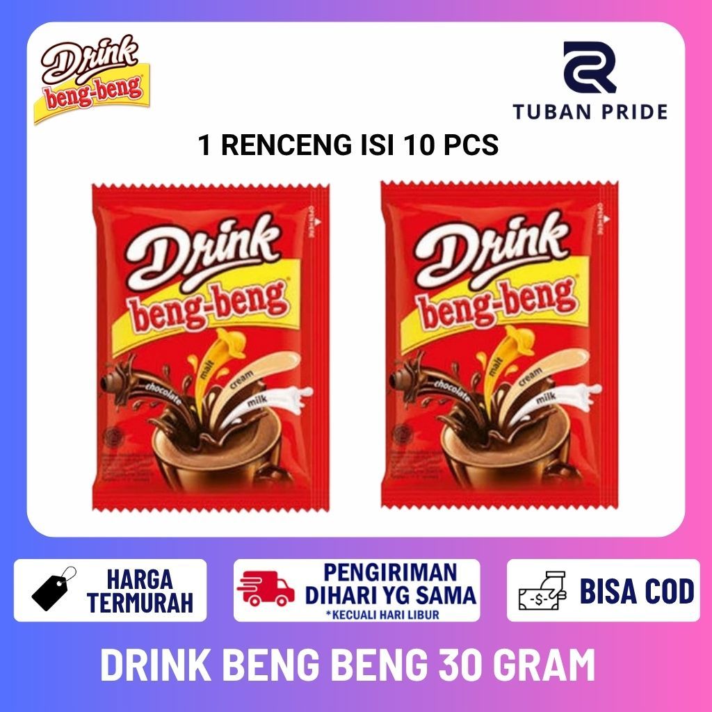 [TP] 1 Renceng Isi 10 Pcs Drink Beng Beng 30 Gram Minuman Coklat Bubuk Beng Beng Chocolate Coklat Bu