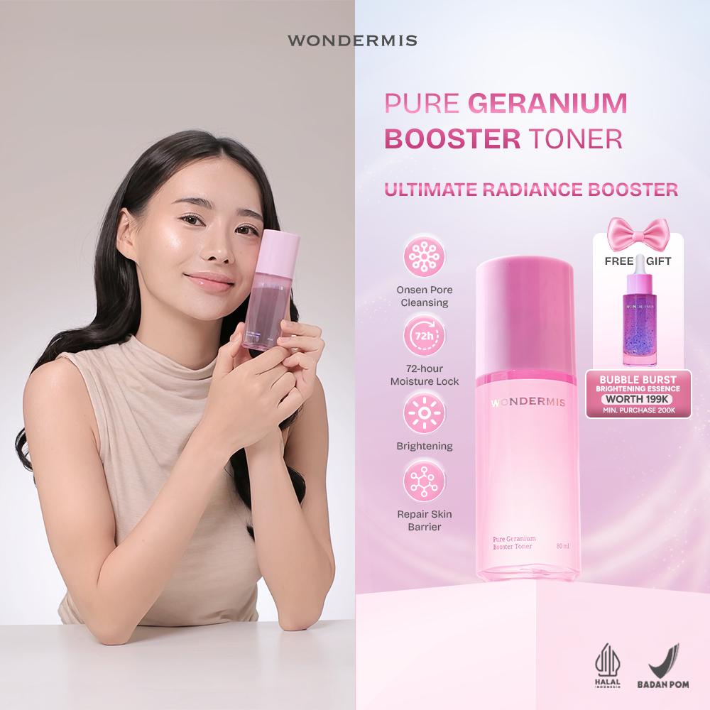 [AFFILIATE] WONDERMIS Pure Geranium Booster Toner 80 ml Calming Brightening Soothing Glowing Niacina