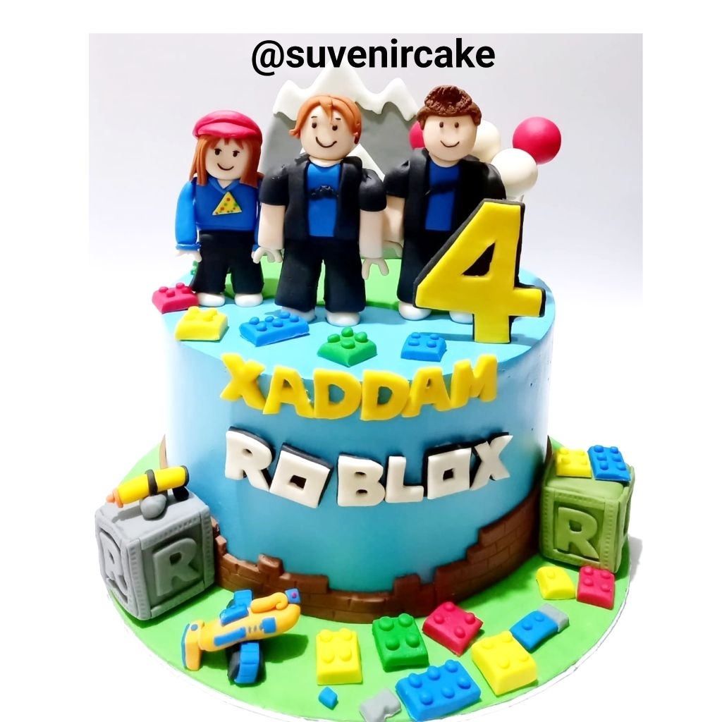 cake roblox/roblox cake/cake tema roblox/kue ulang tahun roblox/kue ultah roblox/cake custom roblox