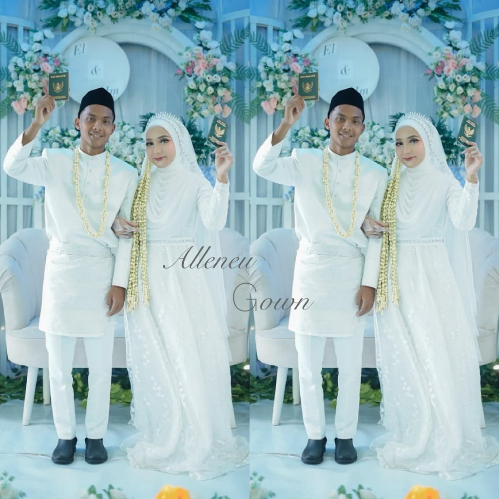 BAJU COUPLE PENGANTIN / BAJU PENGANTIN SYARI / BAJU PENGANTIN PRIA WANITA