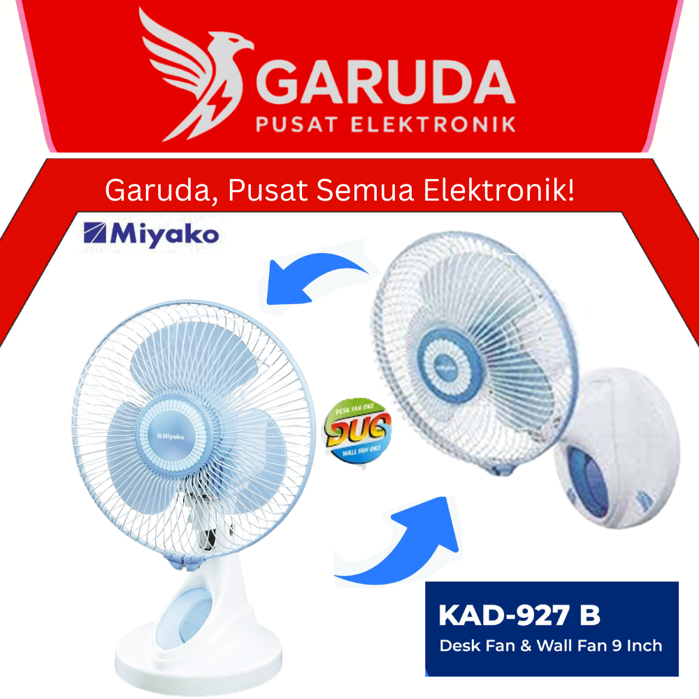 [READY COD] MIYAKO KAD-927 B / PL KIPAS ANGIN MEJA KECIL / DESK MINI FAN [ 9" ] MURAH ANGIN KENCANG 