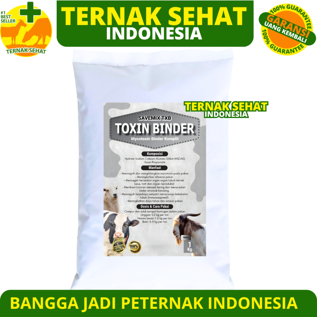 SAVEMIX TOXIN BINDER 1 KG - Feed Additive Pengikat Mycotoxin Toxin Jamur Pakan Ternak & Unggas Ayam
