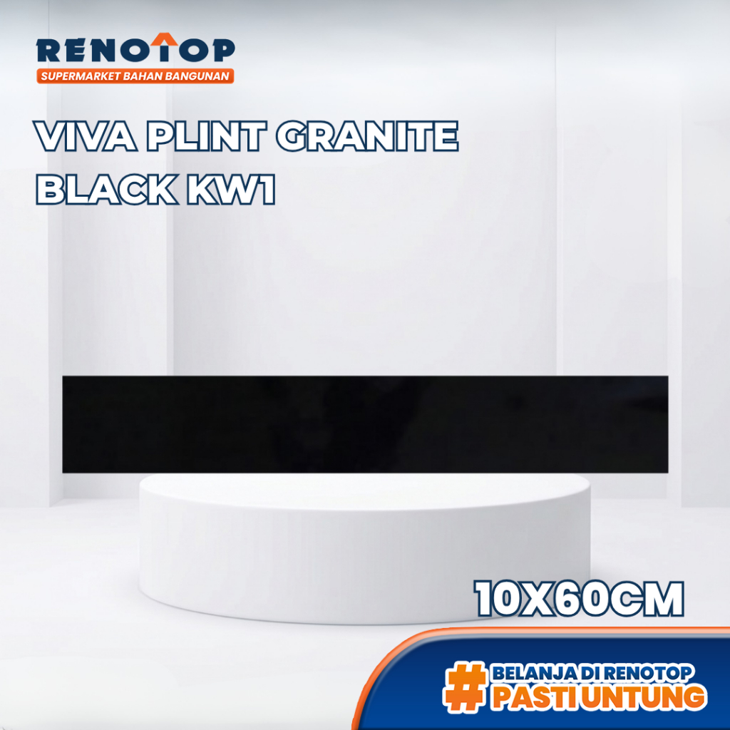 Renotop Viva Plint Granit Lantai Hitam 10x60 cm KW1