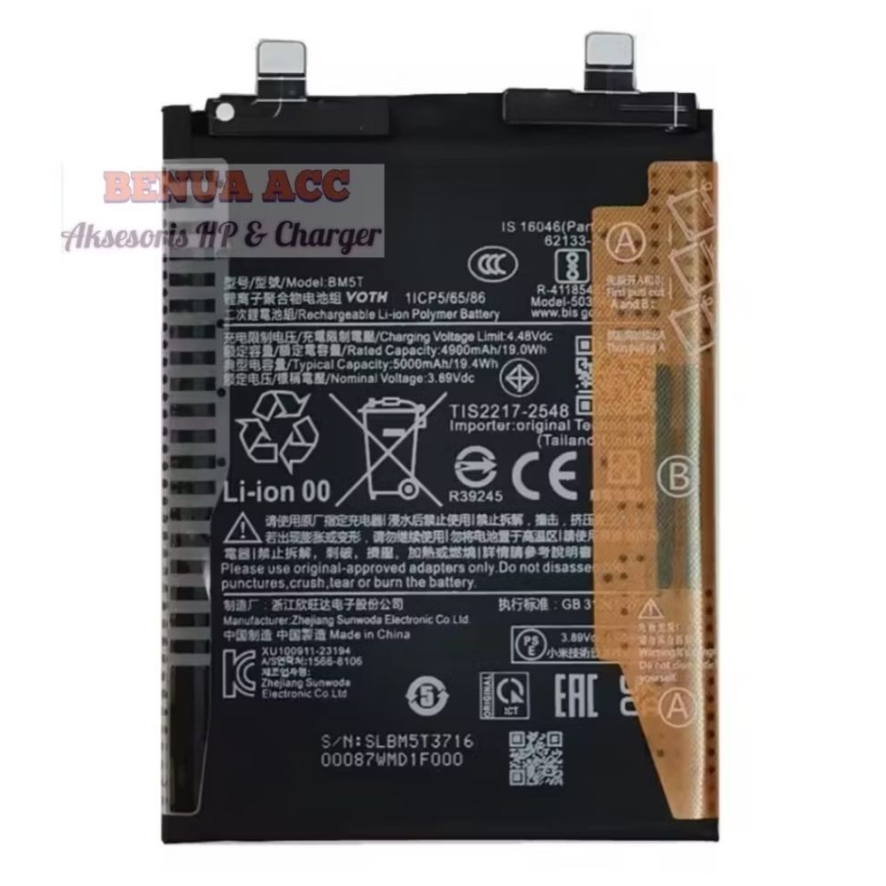 Baterai Compatible for Rdmi Note 13 Pro 4G / Xiomi 13T / Xiomi 14T / P0co M6 Pro 4G / P0co X6 Pro 5G