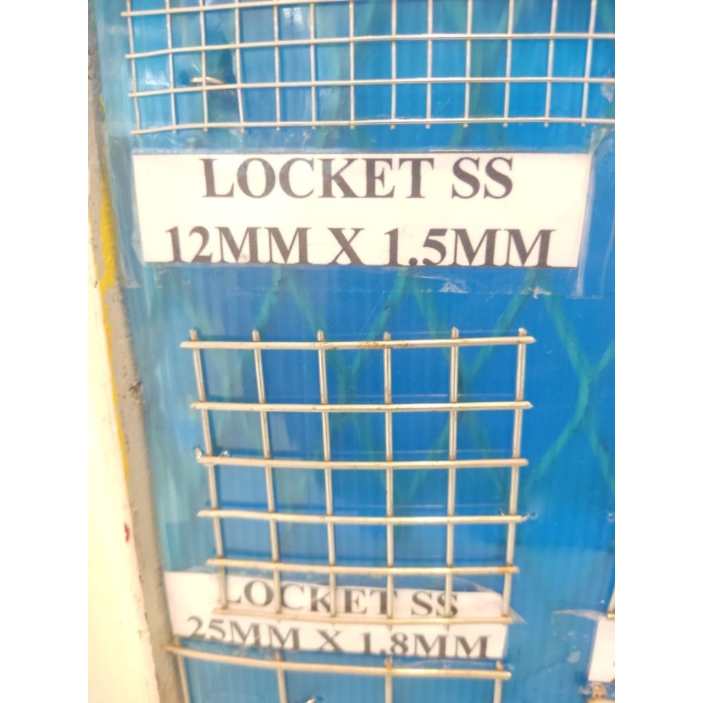 Kawat loket stainless ss304  lobang 12mm x12mm tebal 1,5mm- kawat loket lubang/wiremesh kotak
