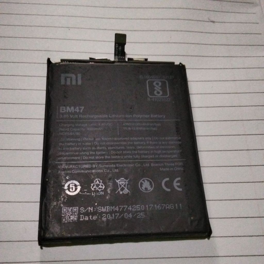 baterai original copotan redmi 4x normal tested