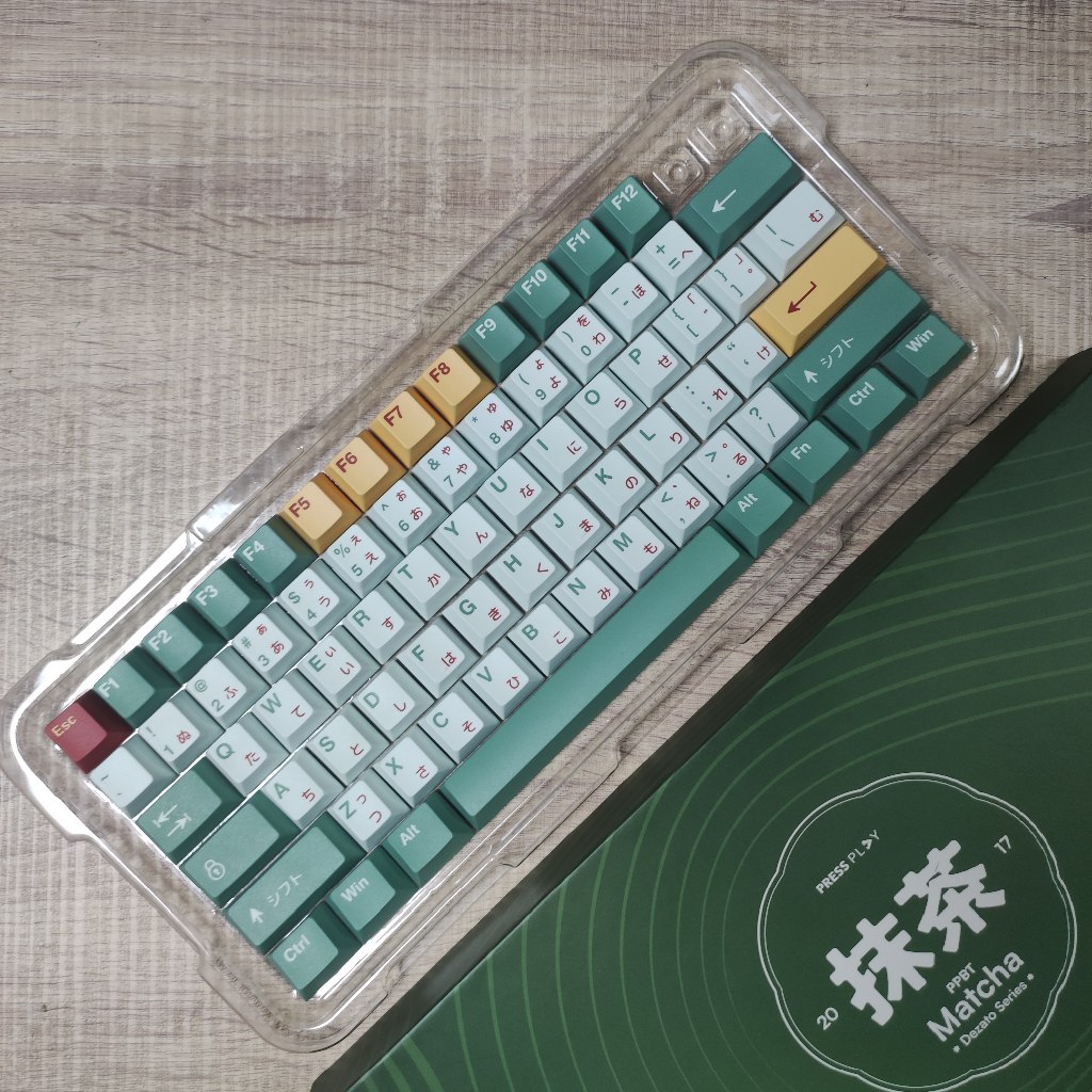 Press Play PPBT MATCHA V2 PBT Dye Sub Keycaps Cherry Profile Keycap Pressplay