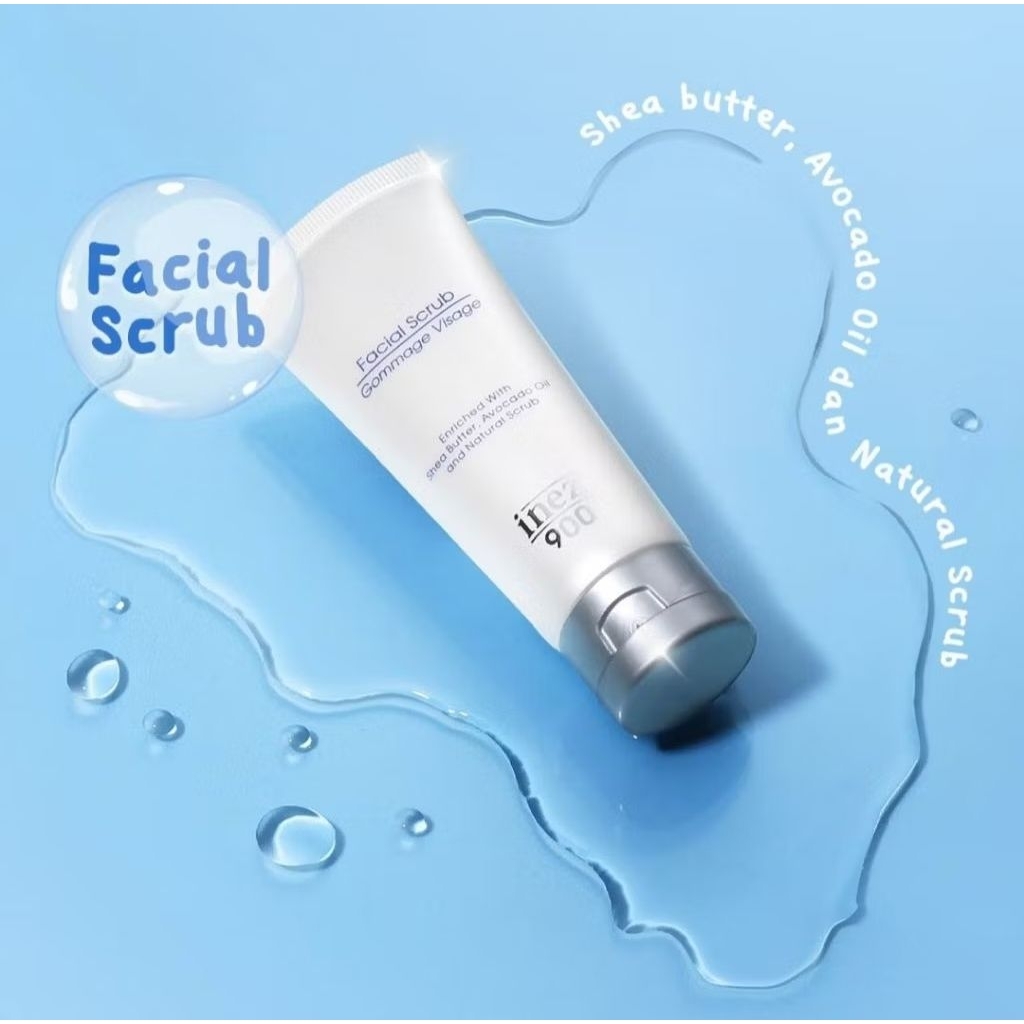INEZ Facial Scrub/Scrub wajah/mencerahkan wajah