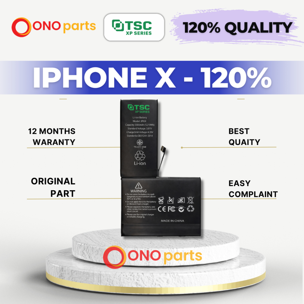 TSC BATTERY IPHONE X 120% ORIGINAL HIGH QUALITY BATERAI IPHONE X REPLACEMENT