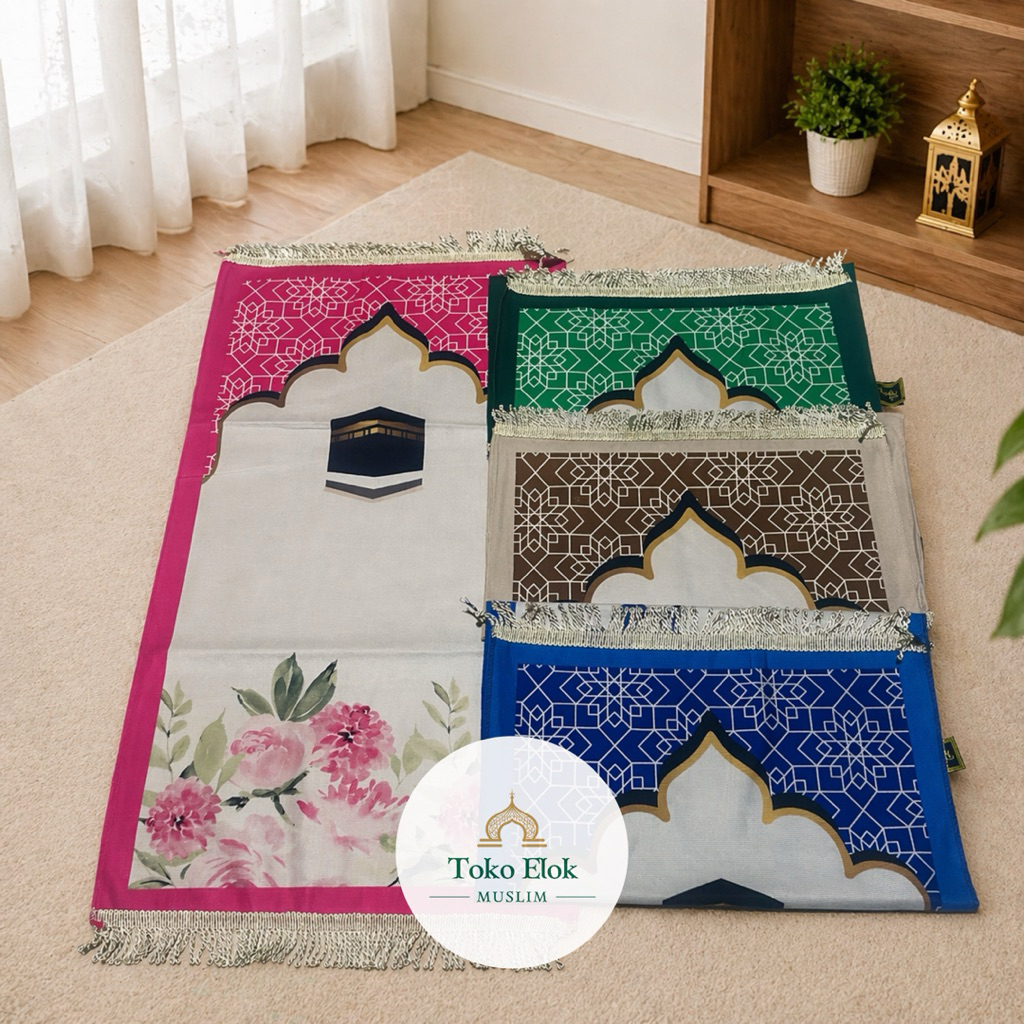 Sajadah Turki Suede Kanebo Midi Motif Kabah