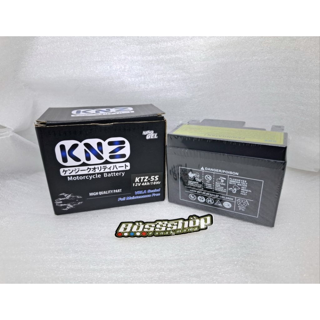 Aki Kering KNZ - Aki GEL PREMIUM- KTZ-5S /12V-5Ah Aki Motor BeAT/Scoopy /Spacy/Vixion /Mio J/M3 dll