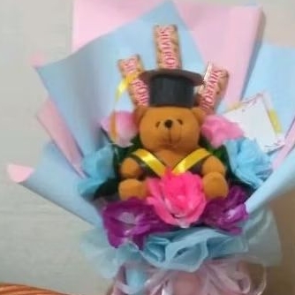 bucket silverqueen/bucket boneka wisuda/(free kartu ucapan)
