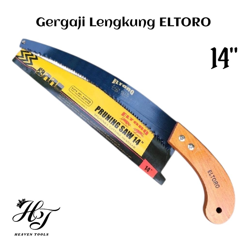 Gergaji Lengkung ELTORO | Gergaji Dahan Pohon | Gergaji Kayu Tangan | Alat Berkebun