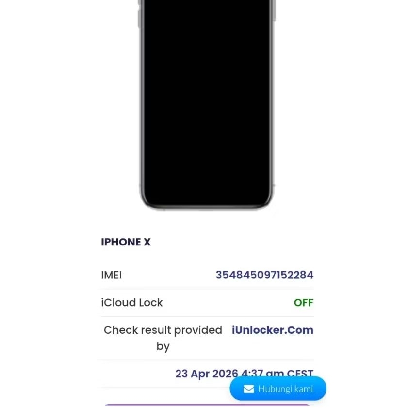 mesin iPhone x 256GB matot icloud of satu set camera depan