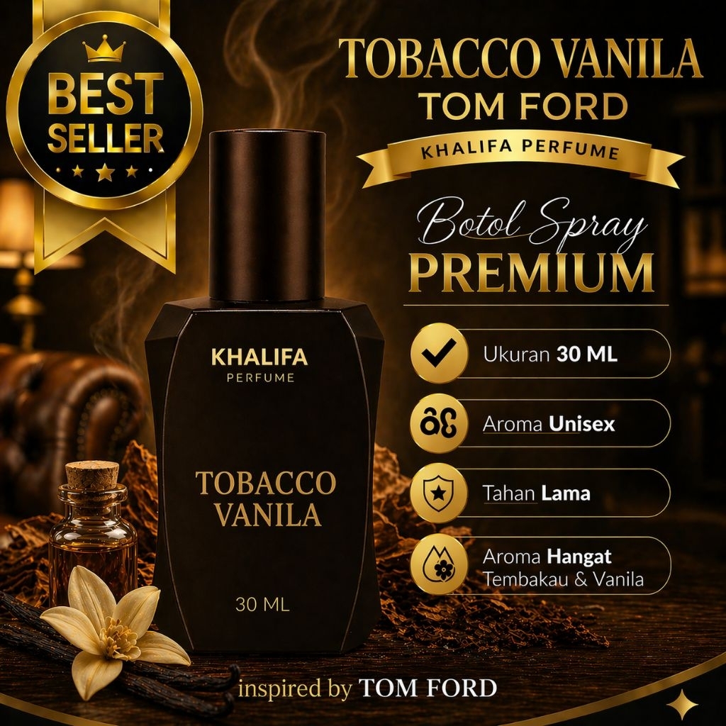 Parfum tabaco Vanilla 10/30/50/100ml Unisex – Aroma tabaco Vanila Hangat Tahan Lama Parfum Premium K