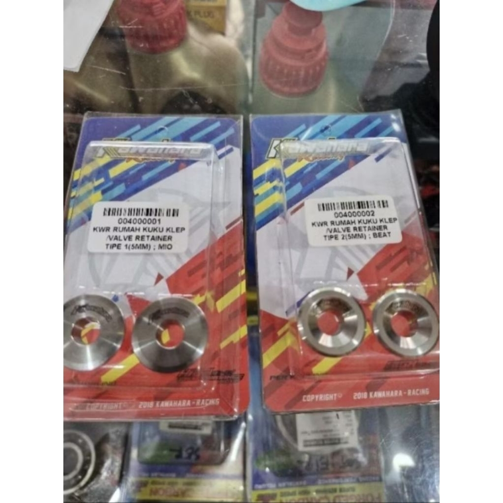 RETAINER TIPE 1 TIPE 2 titanium kawahara batang 5 mm 5MM.tutup klep harga set isi set dua biji retai