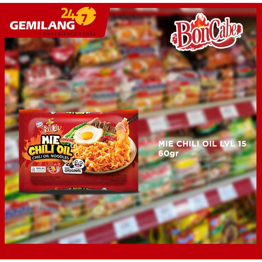 KOBE BONCABE MIE GORENG CHILI OIL LEVEL 15 60gr