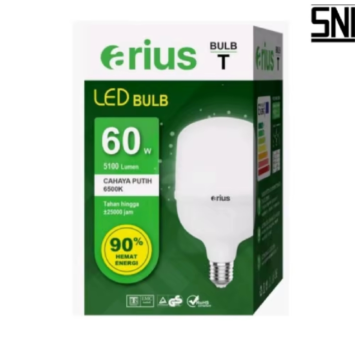 LAMPU 60 WATT LAMLPU BOHLAM LED CAPSULE SUPER JUMBO ARIUS NEON HEMAT LISTRIK 60 WATT LAMPU ARIUS T
