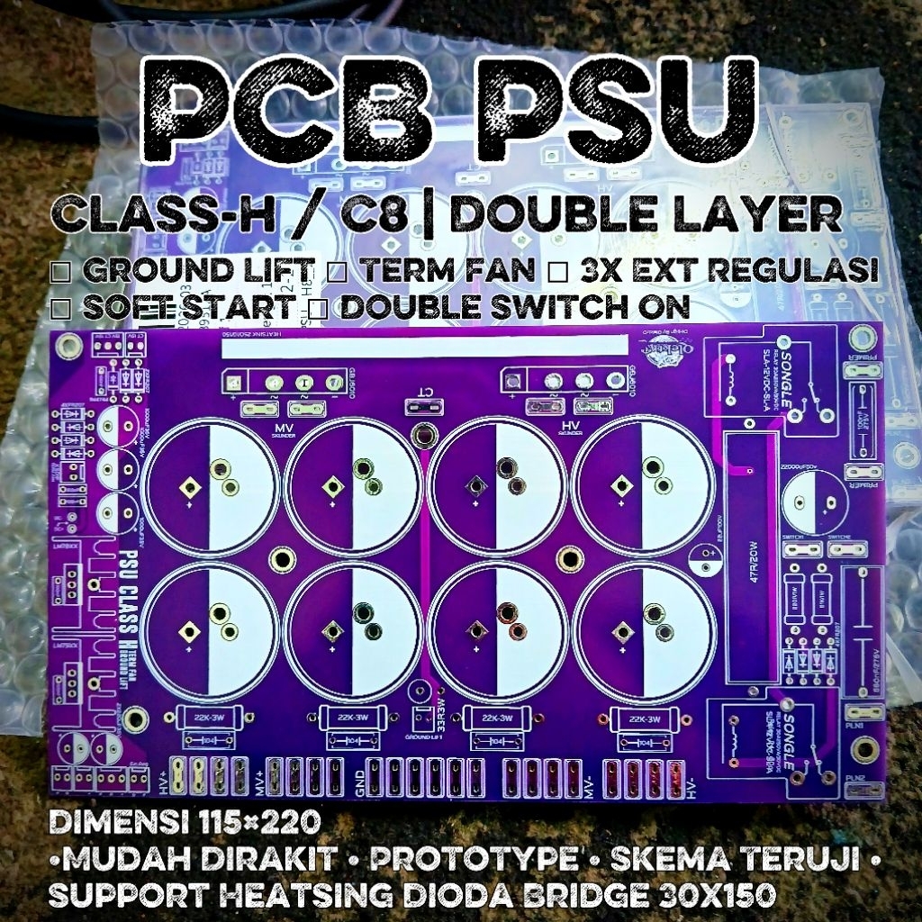 Apapuuuun Pcb Psu Class H High Presision Double Layer C-8 Full Feature Term Fan 3X Regulasi