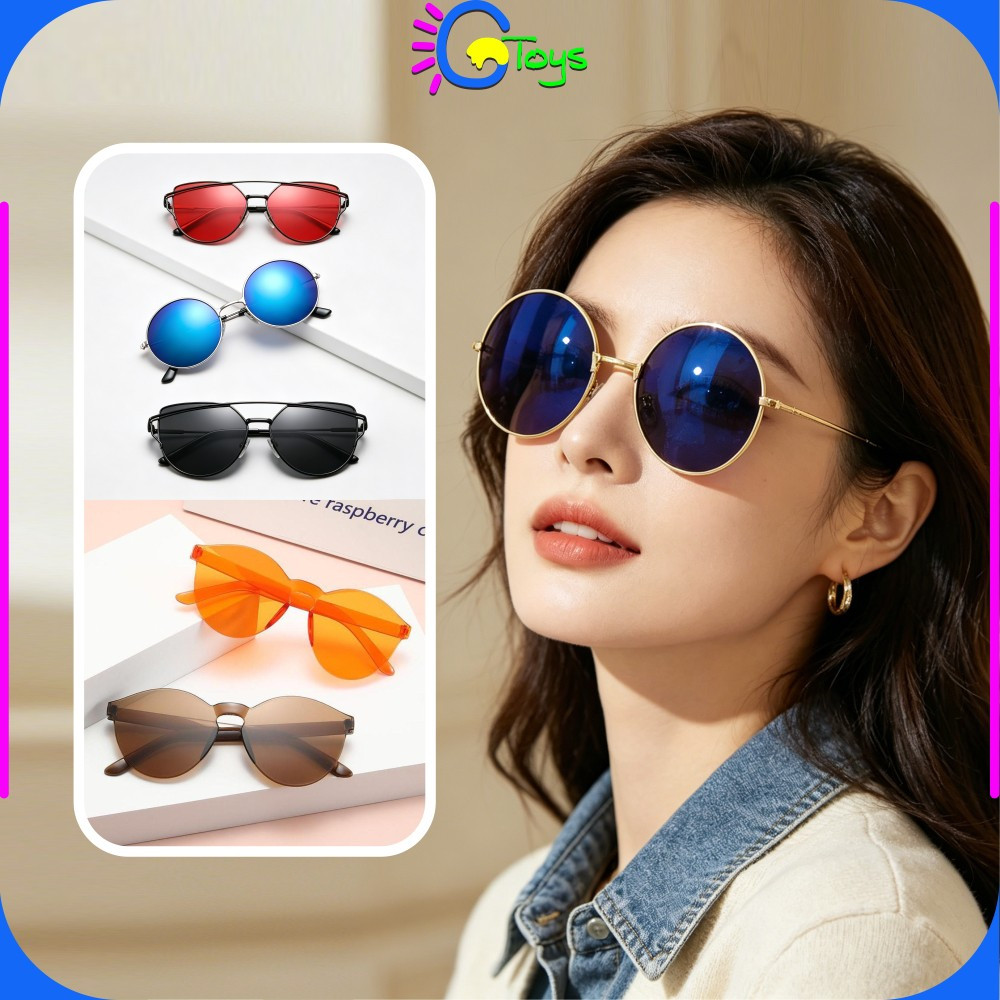 CR-C93-95 Kacamata Fashion Wanita Kekinian  / Kacamata Transparan Murah / Kaca mata Bulat Boboho