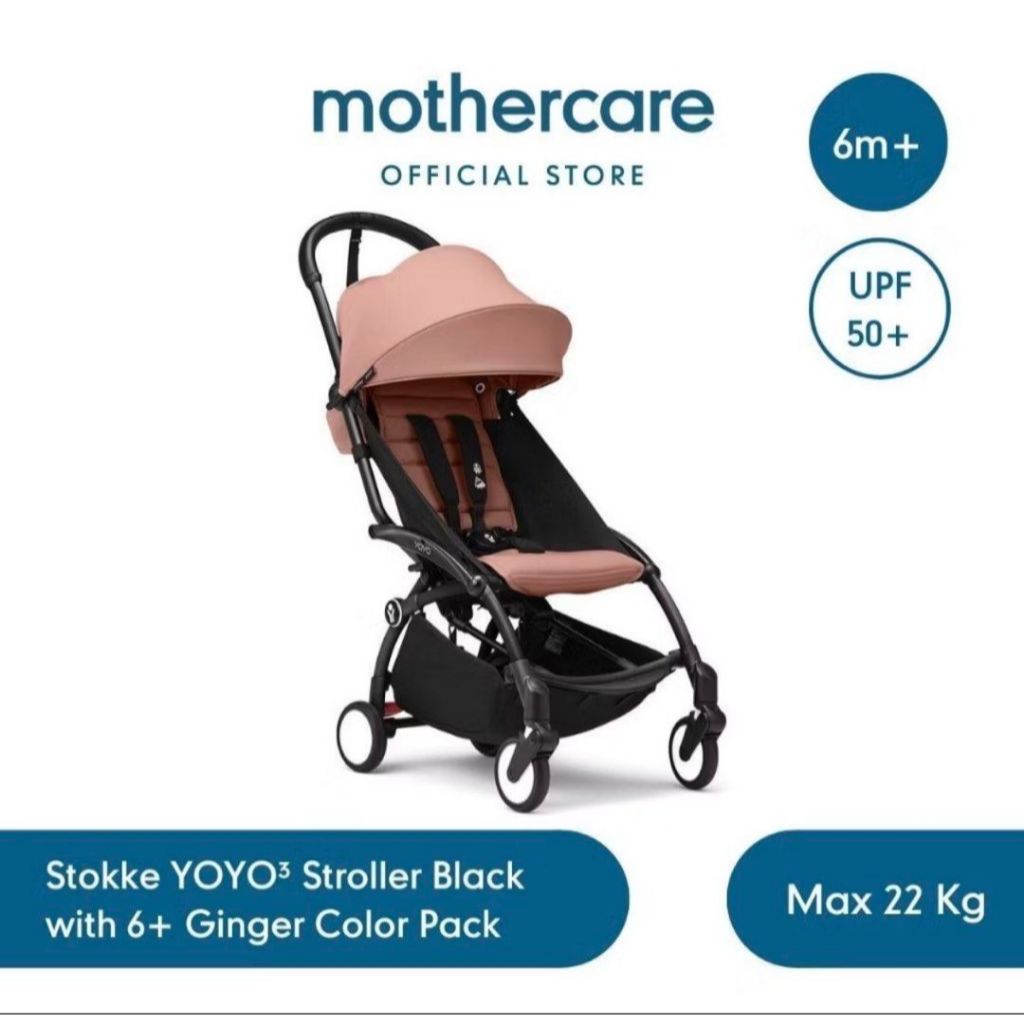 STOKKE Yoyo 3 Complete Stroller with 6 Months+ Color Pack - Black Ginger