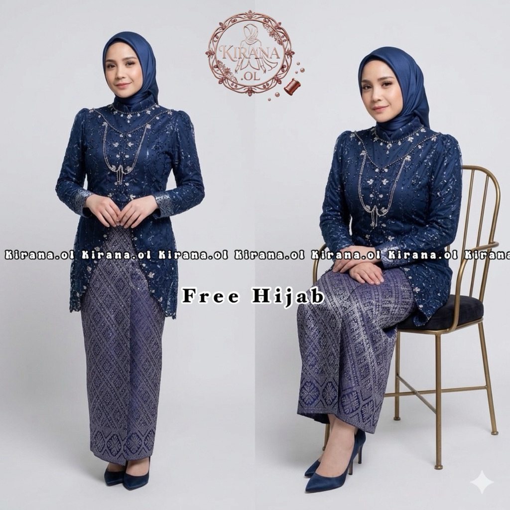(FREE HIJAB) KIRANAOL - KEBAYA PAYET MODERN NAGITA - BAJU KEBAYA MODERN - KEBAYA MALAYSIA - KEBAYA W