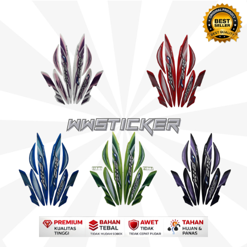 Striping Mio J Tahun 2011 | Cutting Sticker Motor | Warna Tajam Tidak Mudah Pudar