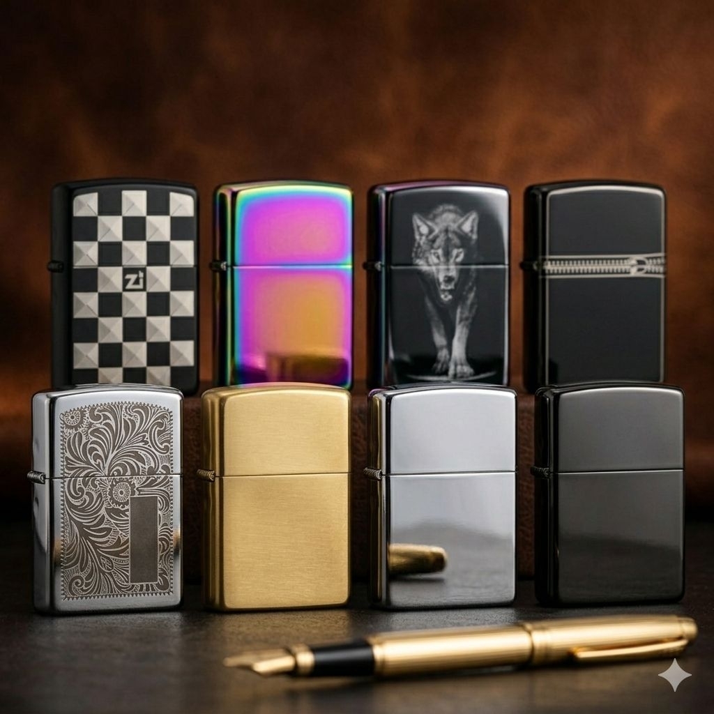 Korek Zippo Dua Denting Motif keren