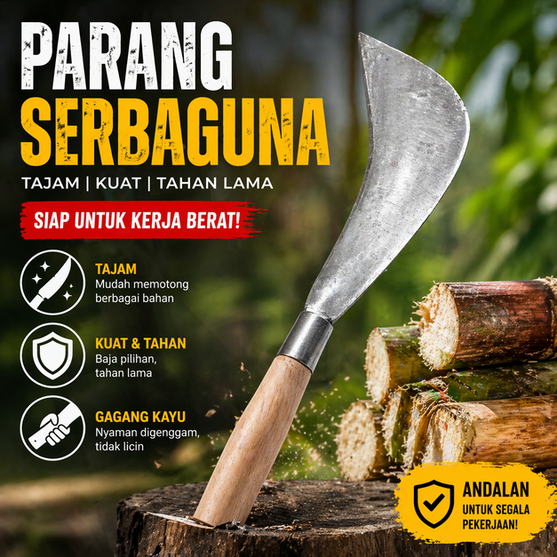 Arit Sabit Rumput Baja Per Super Tajam Alat Pertanian Berkualitas - Parang