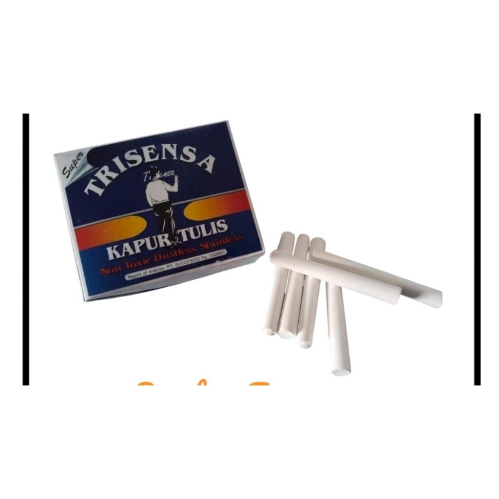 [2BOX] KAPUR TULIS PUTIH KAPUR TRISENSA | KAPUR PUTIH ISI 50PCS PER BOX