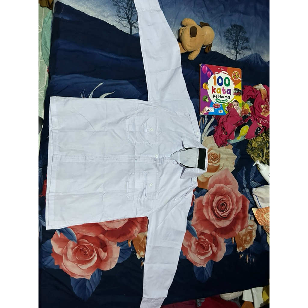 Seragam Dinas PDH Putih / Kemeja Putih Pria