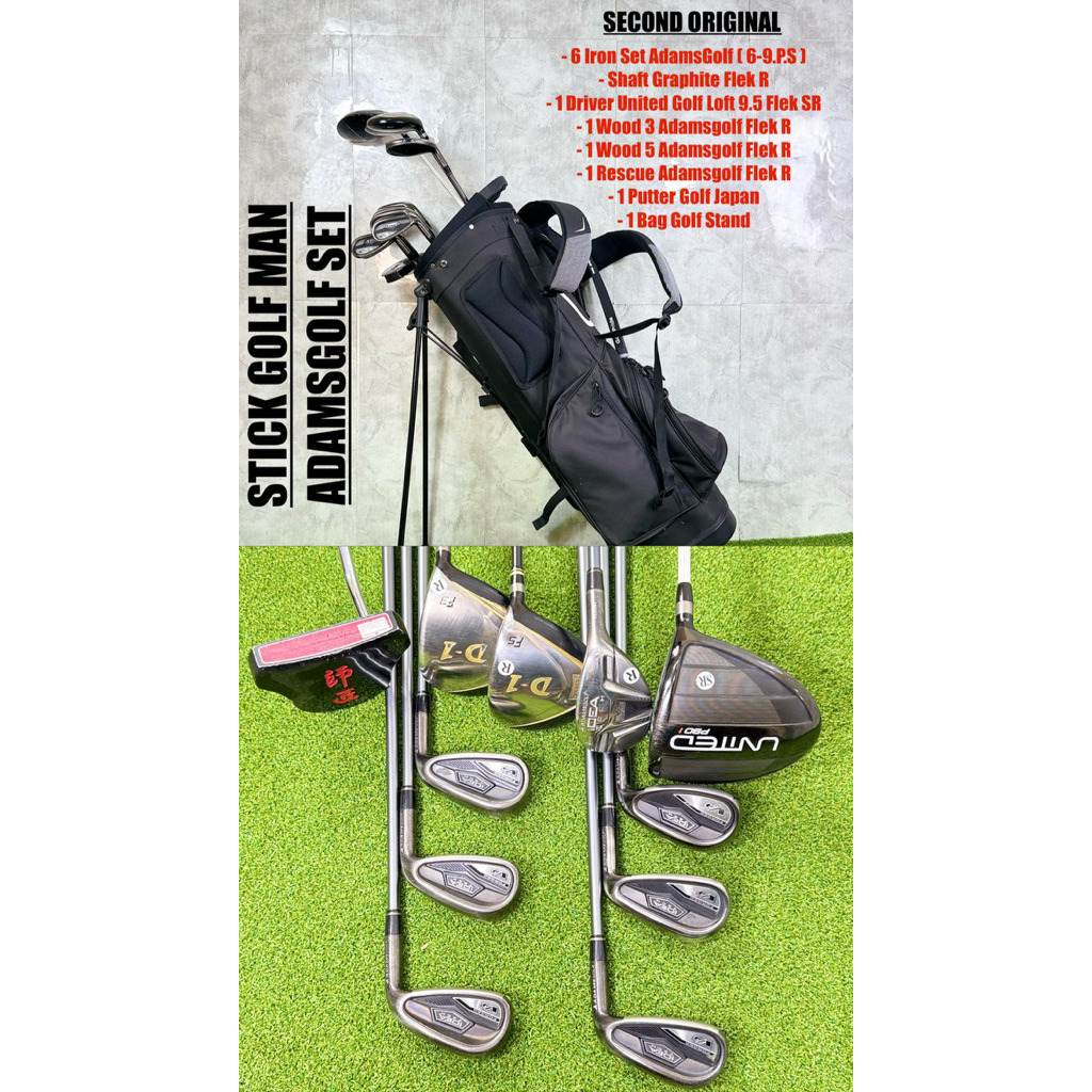 Fullset Stick Golf Man Adamsgolf Bekas Original Fullset Bag Golf